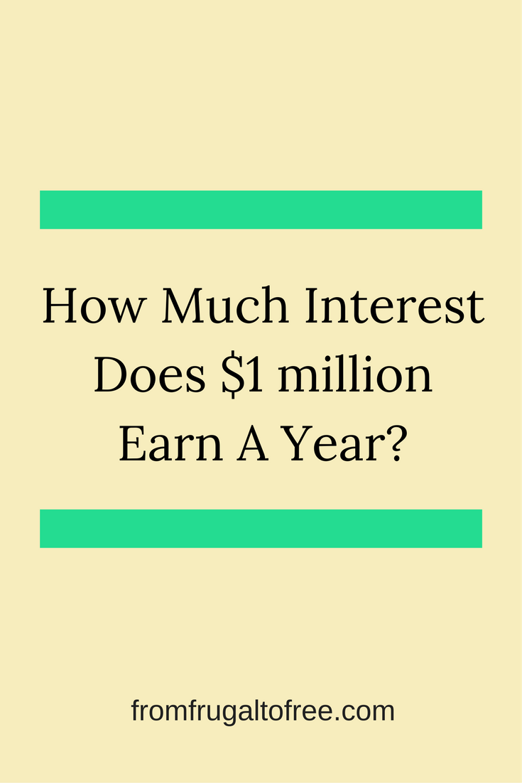 How Much Interest Does $1 Million Earn a Year?