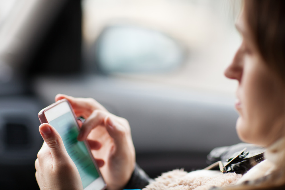 Woman using phone