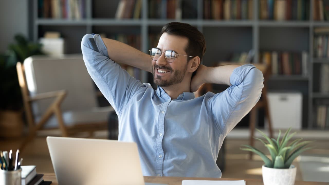 smiling confident man