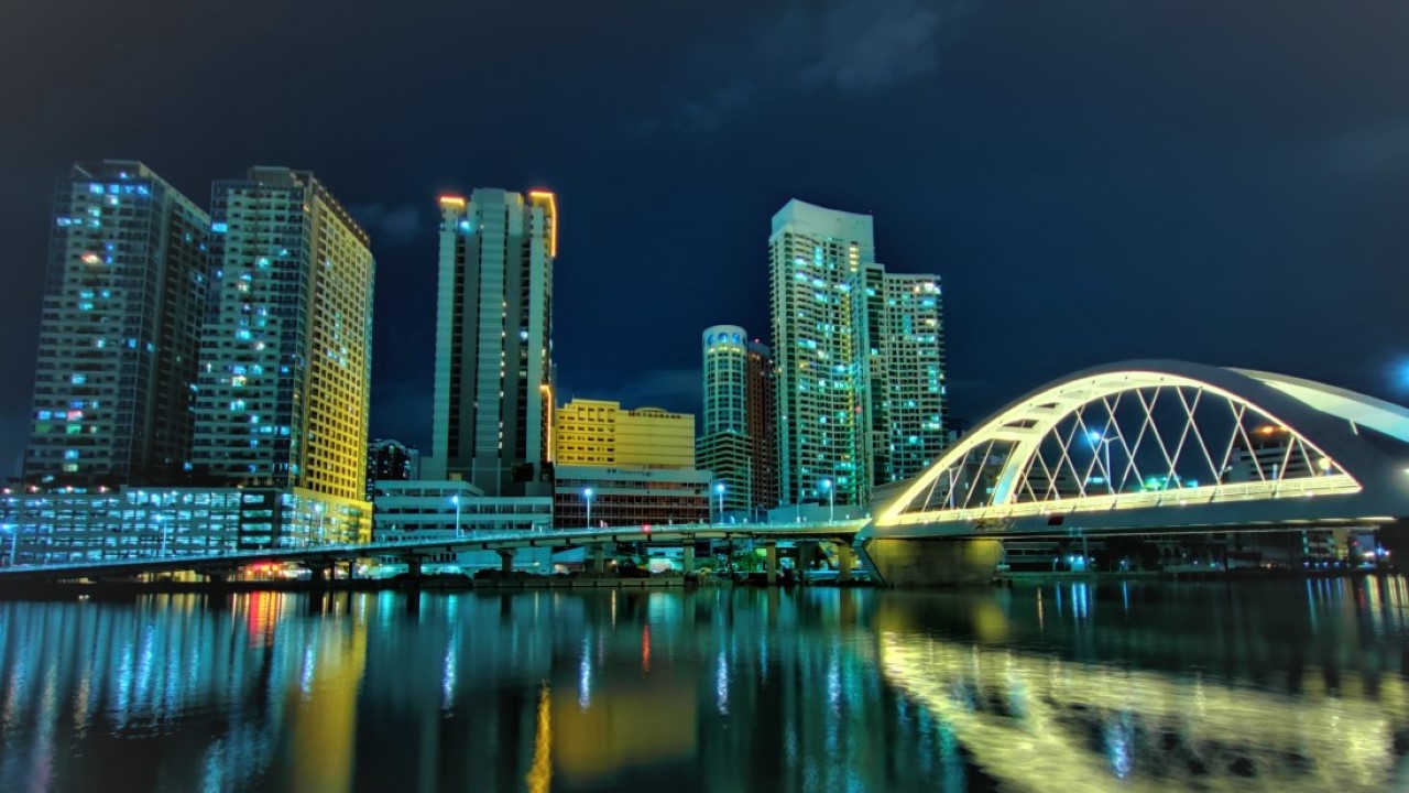 Skyline of Binondo, the central business district of the city of Manila.