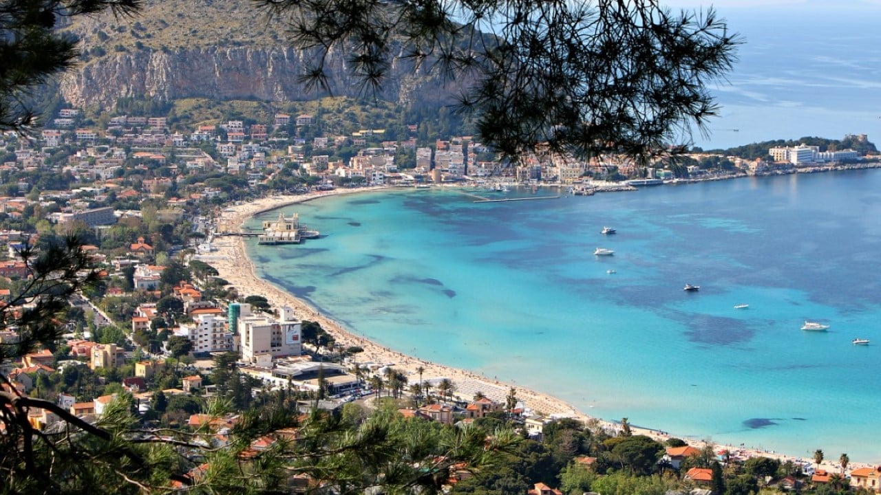 Gulf of Mondello seen from Monte Pellegrino