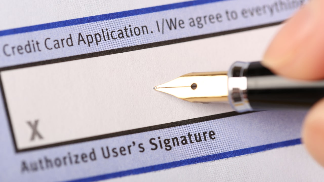 Individual signing to become authorized user