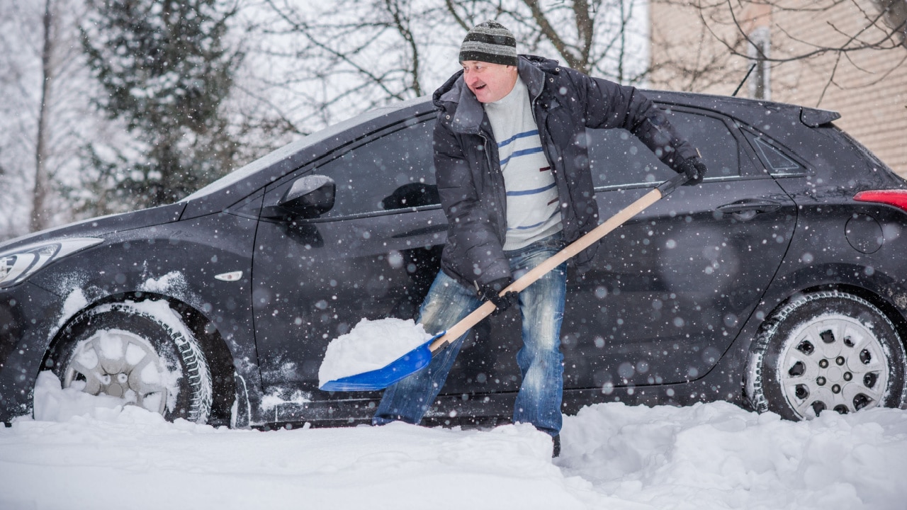 Car snowed in.