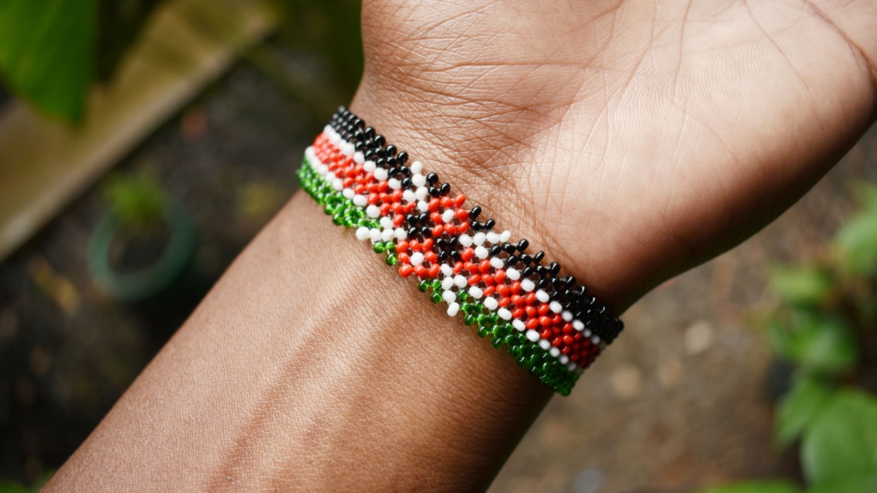 Beaded bracelet.