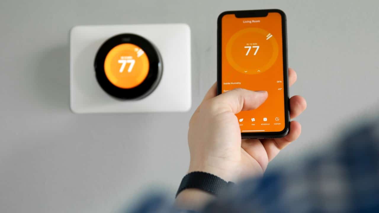 App with thermostat.