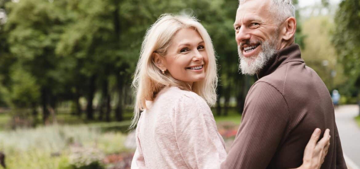 smiling happy couple