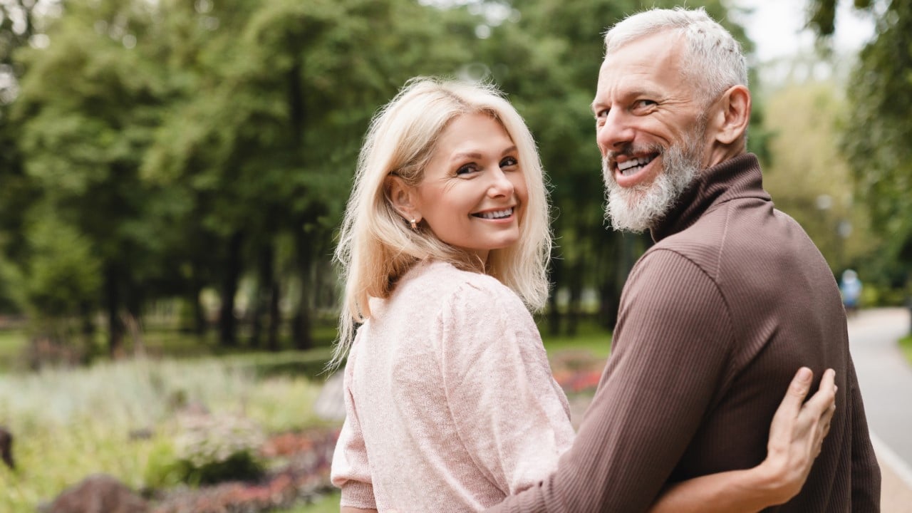 smiling happy couple