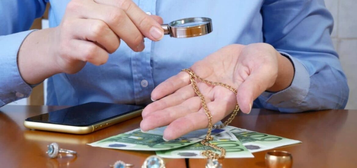 Person looking at jewlery.