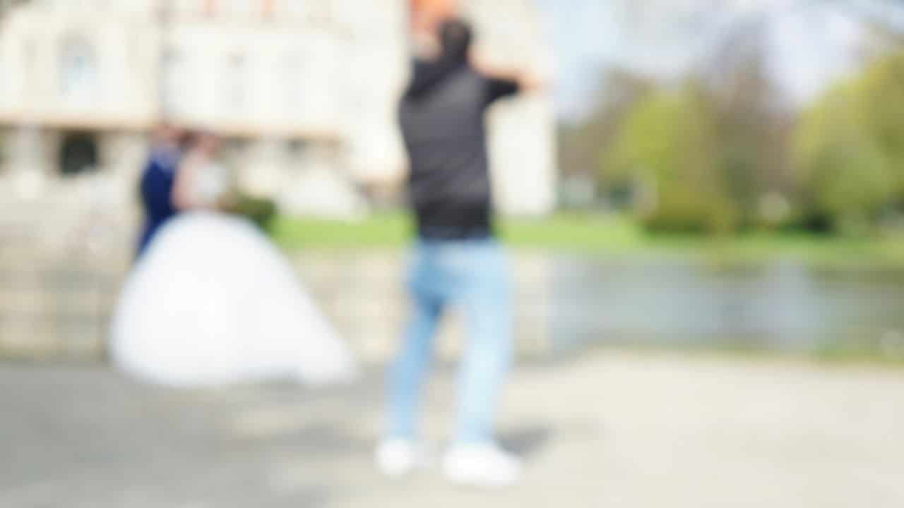 blurred wedding photograph