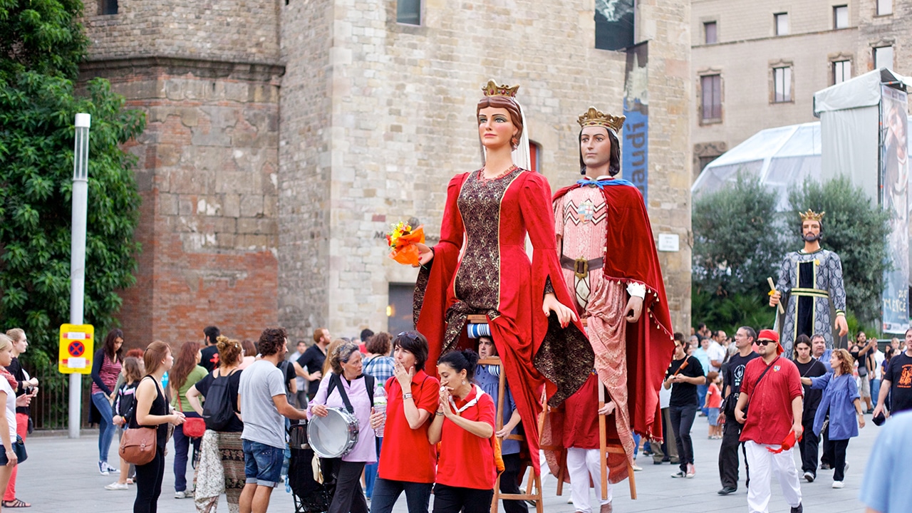 parade at the annual festival La Merce