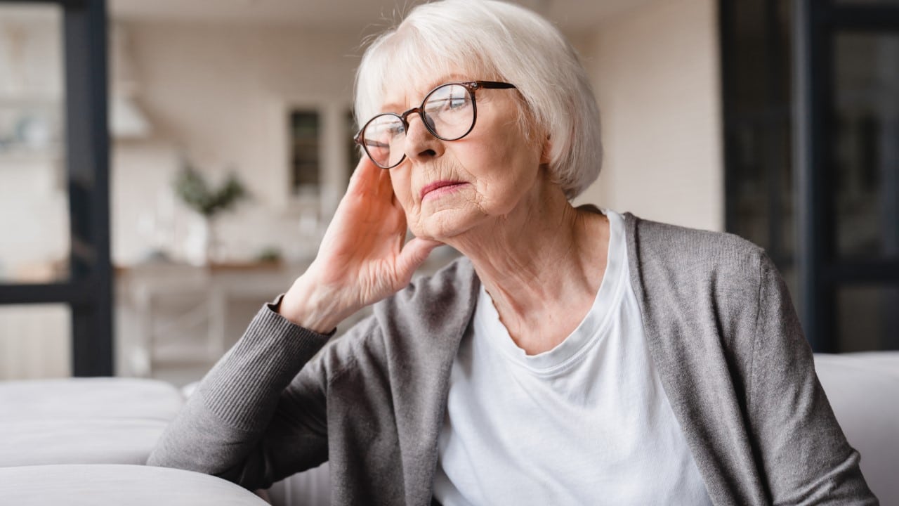 Thoughtful elderly Woman