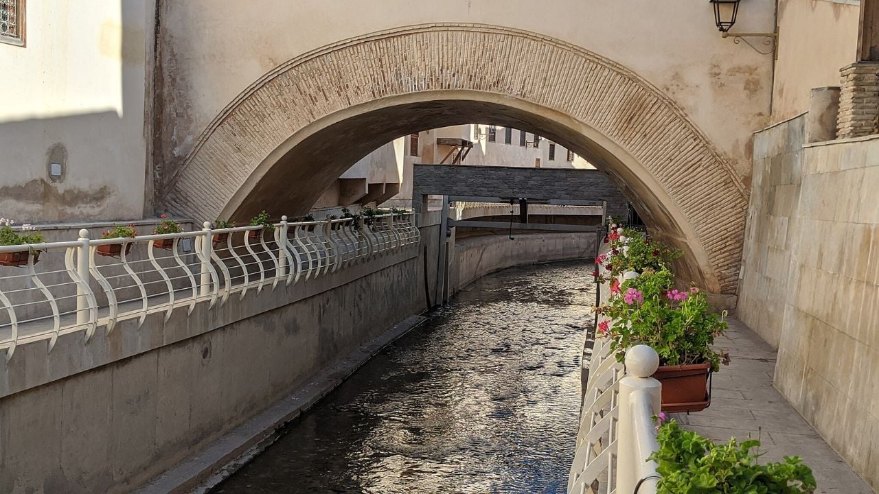 Canal Medina in Fez, Morocco.